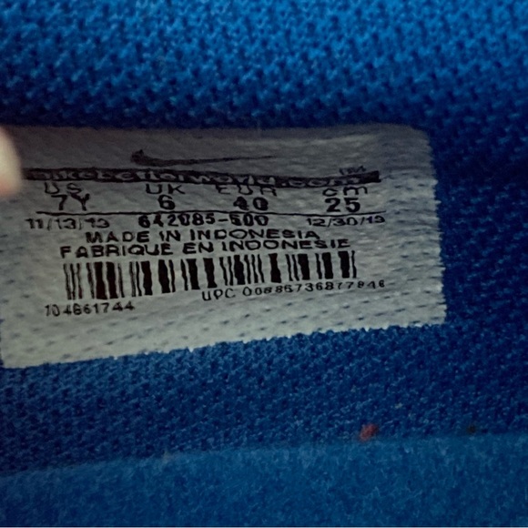 NIKE KD Kevin Durant Sneakers Size 8.5 Womens = 7Y Hyper Orange Blue - Picture 3 of 11